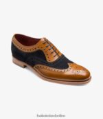 Loake 26804V21 Thompson Navy Suede Brogues - Image 2