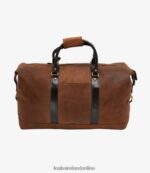 Loake 26804V223 Cornwall Weekend Bag Brown Waxed Suede Leather - Image 3