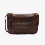 Loake 26804V226 Severn Wash Bag Brown Leather