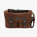 Loake 26804V229 Blackfriars Briefcase Brown Waxed Suede Leather