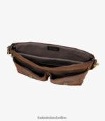 Loake 26804V229 Blackfriars Briefcase Brown Waxed Suede Leather - Image 3