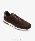 Loake 26804V43 Bannister Dark Brown Suede Trainers & Sneakers - Image 2