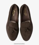 Loake 26804V49 Russell Chocolate Brown Suede Loafers - Image 3