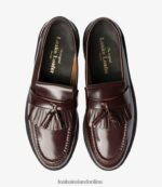 Loake 26804V51 Brighton Burgundy Loafers - Image 3