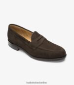 Loake 26804V54 Imperial Dark Brown Suede Loafers - Image 2