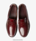 Loake 26804V61 Princeton Burgundy Loafers - Image 3