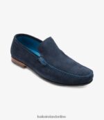 Loake 26804V66 Nicholson Navy Suede Loafers - Image 2