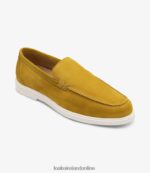 Loake 26804V68 Tuscany Sunset Yellow Suede Loafers - Image 2