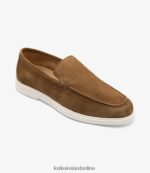 Loake 26804V72 Tuscany Chestnut Brown Suede Loafers - Image 2