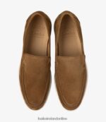 Loake 26804V72 Tuscany Chestnut Brown Suede Loafers - Image 3
