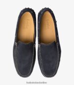 Loake 26804V73 Donington Navy Suede Loafers - Image 3