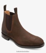 Loake 26804V88 Chatsworth Brown Waxed Suede Boots - Image 2