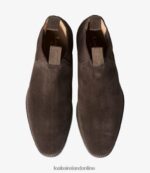 Loake 26804V94 Chatsworth Dark Brown Suede Boots - Image 3